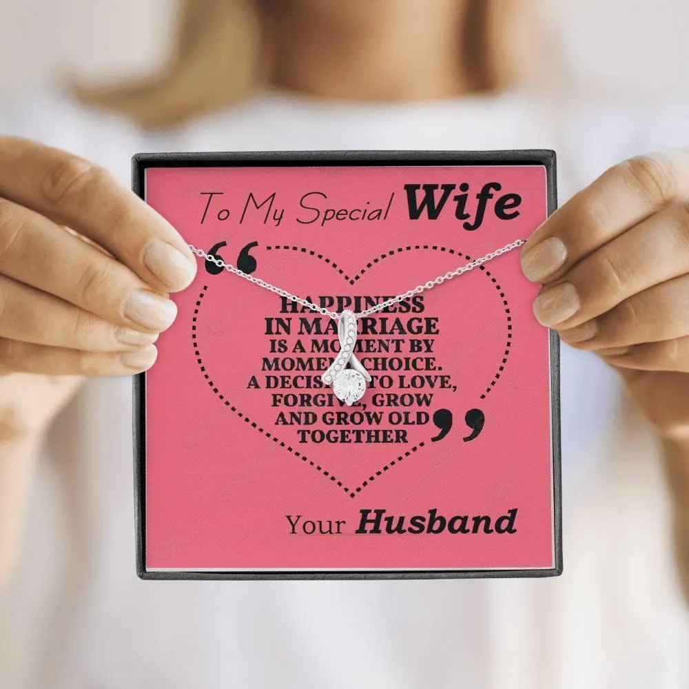 ALLURING BEAUTY Necklace | To My Wife Gift | Love Her Keepsake | Soulmate Necklace | Wife Message Card | Meaningful Cards | My Special Wife