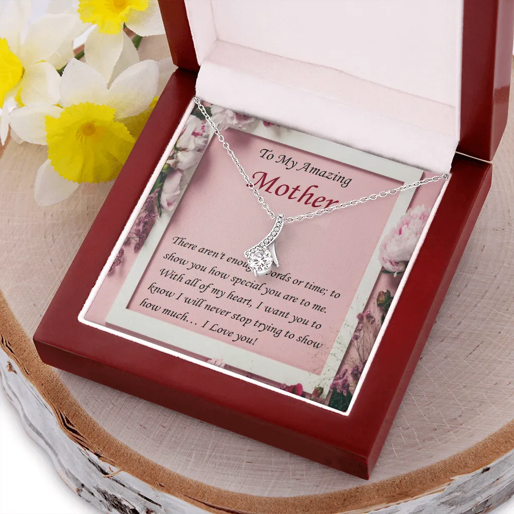 ALLURING Necklace, For Her, Mother, Aunt, Mom on Mother's Day, with Message Card