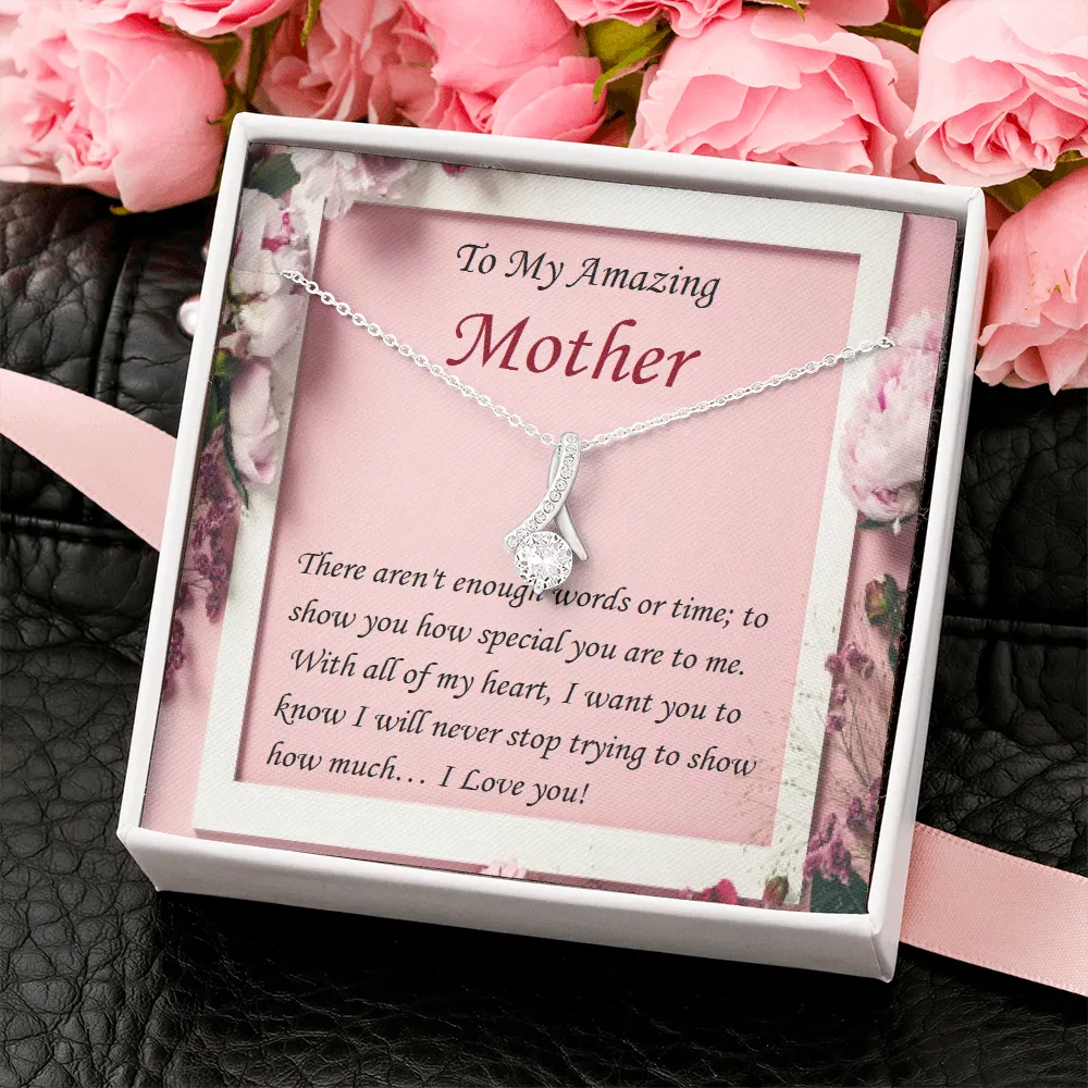 ALLURING Necklace, For Her, Mother, Aunt, Mom on Mother's Day, with Message Card