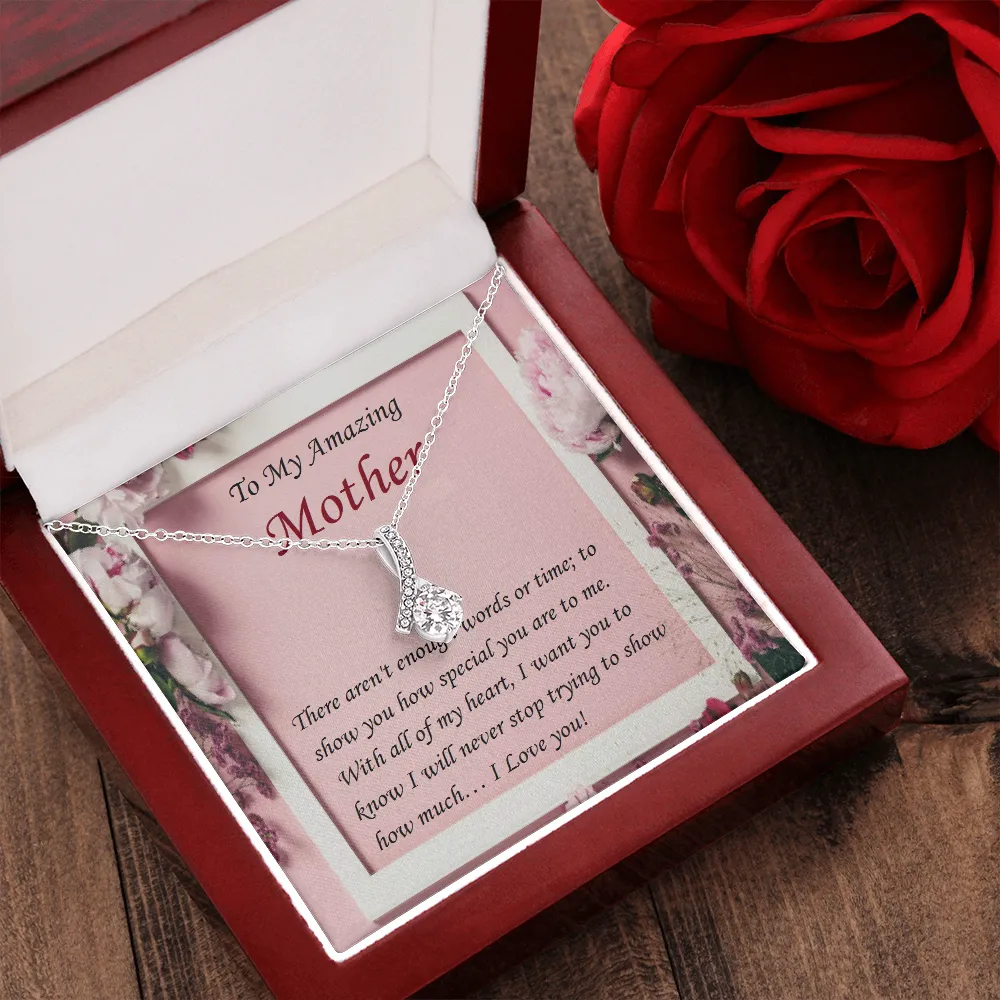 ALLURING Necklace, For Her, Mother, Aunt, Mom on Mother's Day, with Message Card