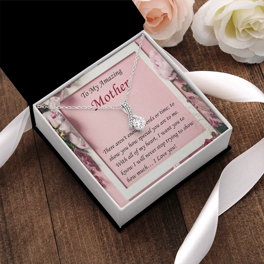 ALLURING Necklace, For Her, Mother, Aunt, Mom on Mother's Day, with Message Card