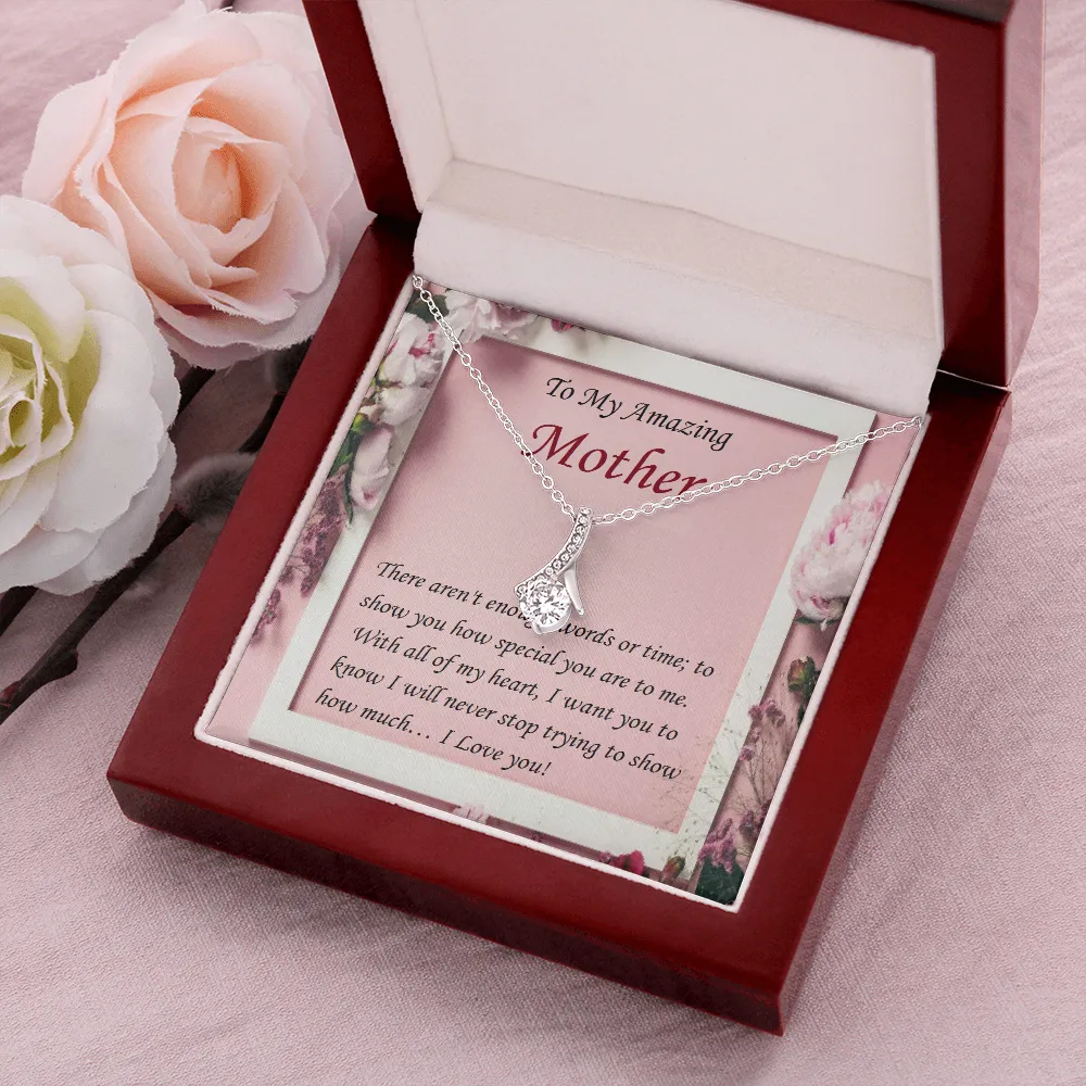 ALLURING Necklace, For Her, Mother, Aunt, Mom on Mother's Day, with Message Card