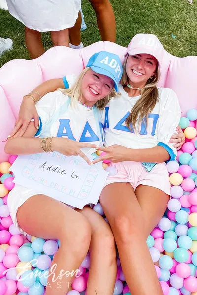 Alpha Delta Pi Recruitment and Bid Day Greek Letter Jersey