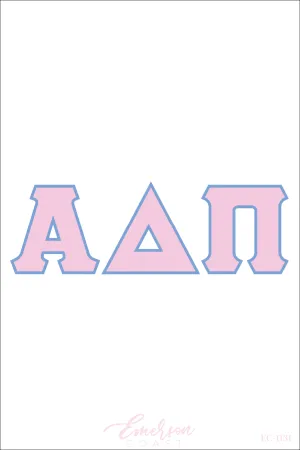 Alpha Delta Pi Recruitment and Bid Day Greek Letter Jersey