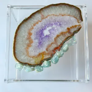 Amethyst Slice and Aquamarine Nuggets