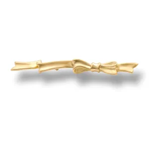 Angela Cummings 18K Yellow Gold Bow Brooch Pin, Circa 1984