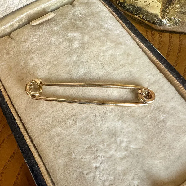 Antique Gold Safety Pin