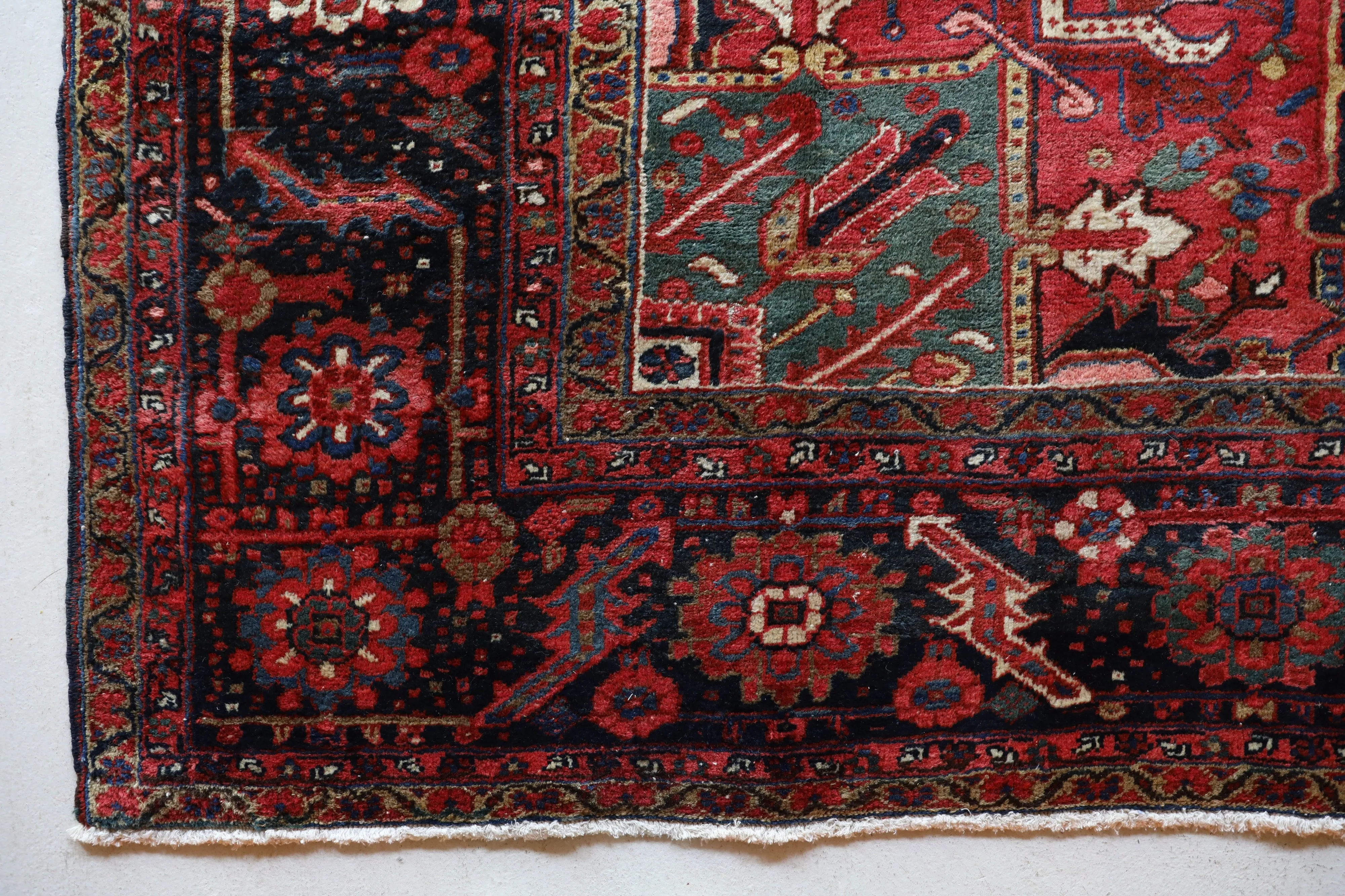 Antique NW Persian Heriz Rug 12'x15'5"