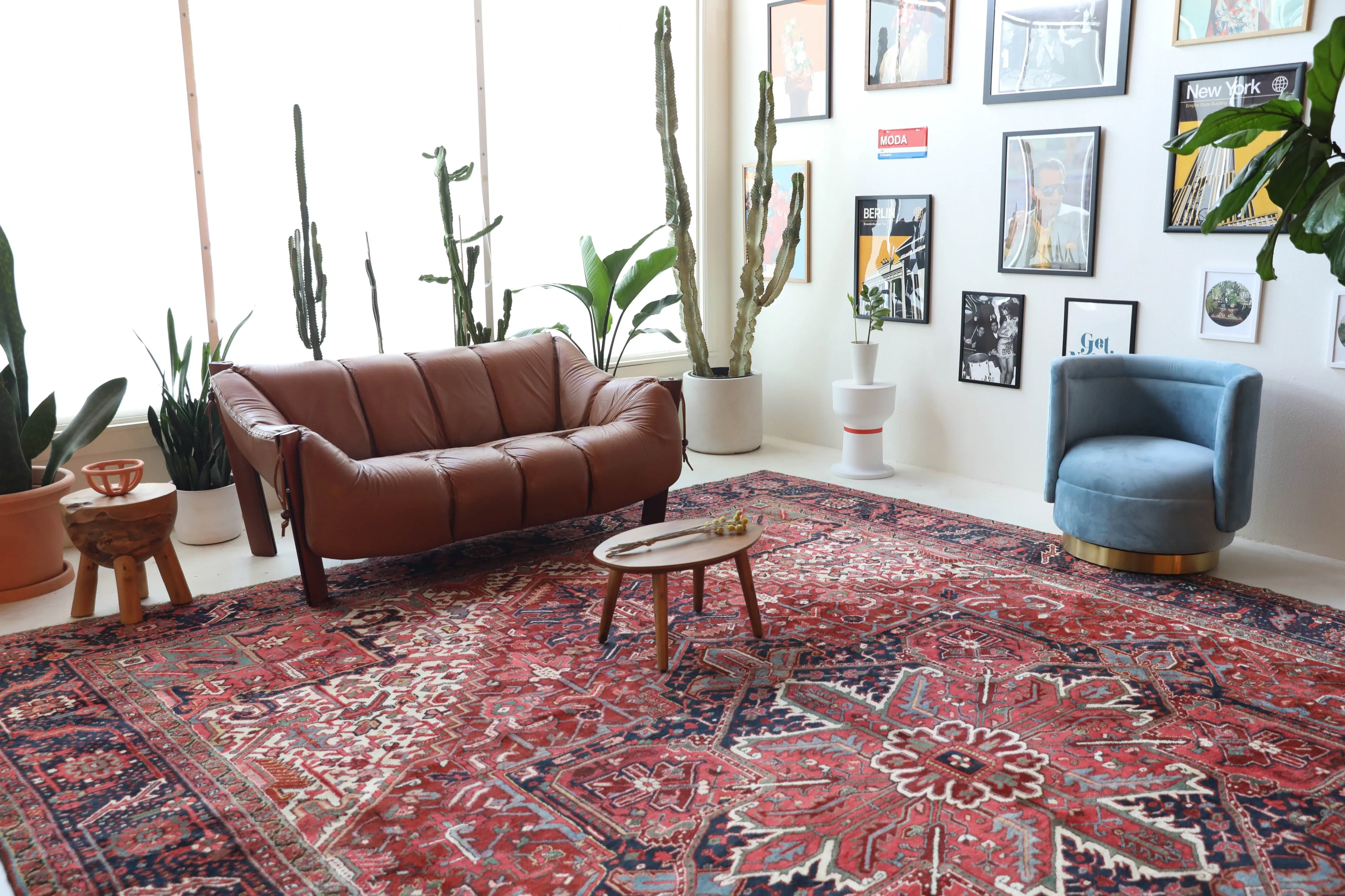 Antique NW Persian Heriz Rug 12'x15'5"