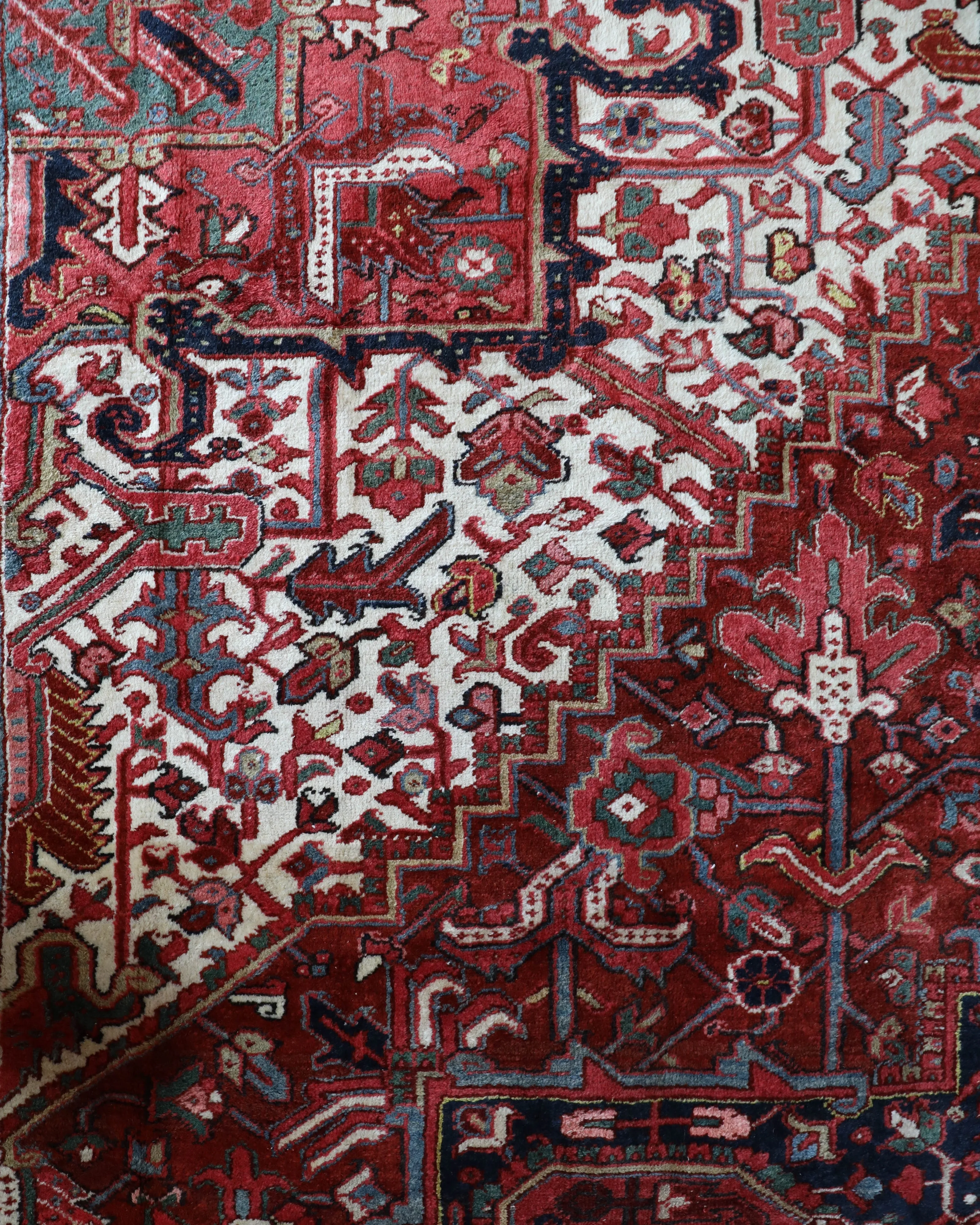Antique NW Persian Heriz Rug 12'x15'5"