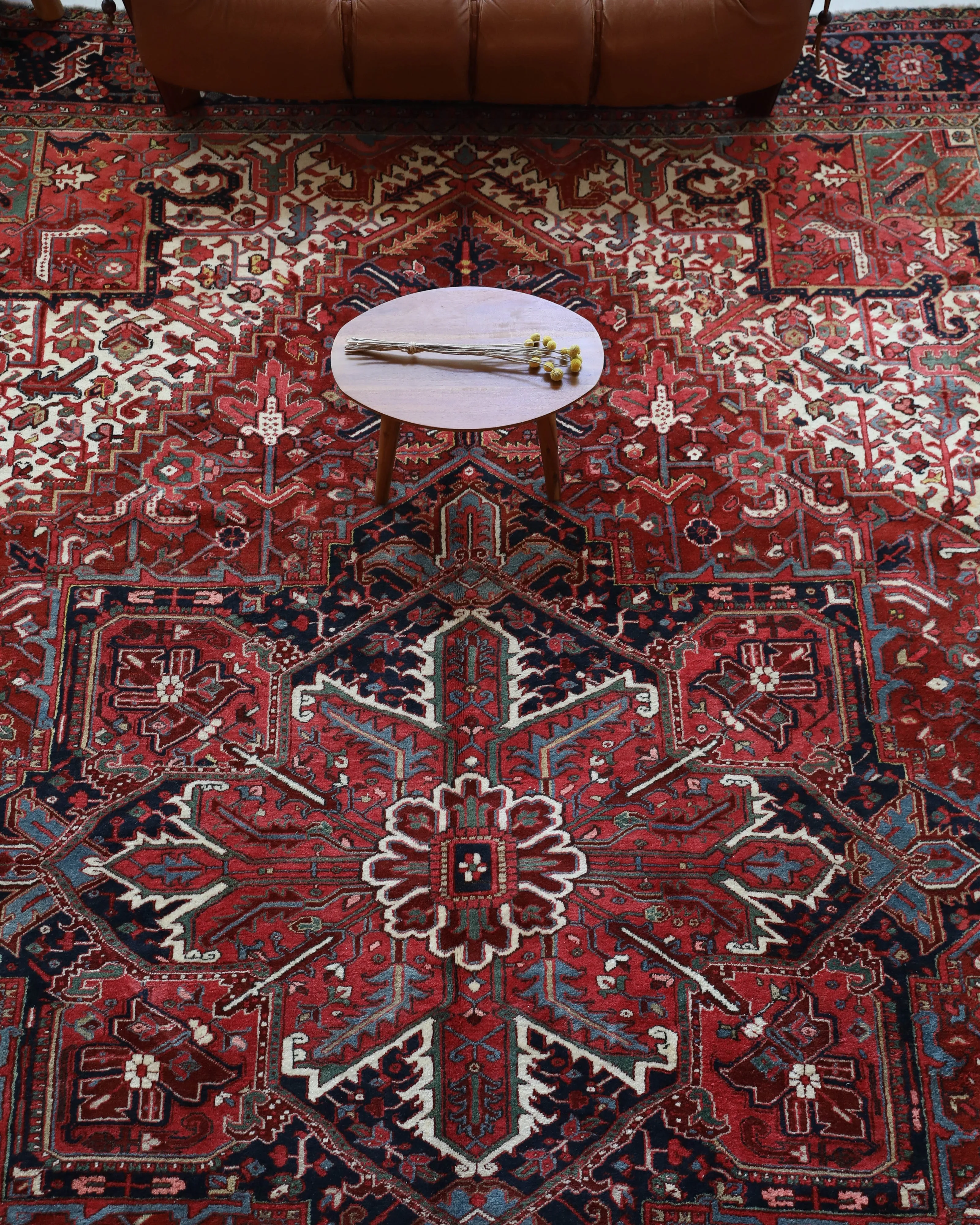 Antique NW Persian Heriz Rug 12'x15'5"