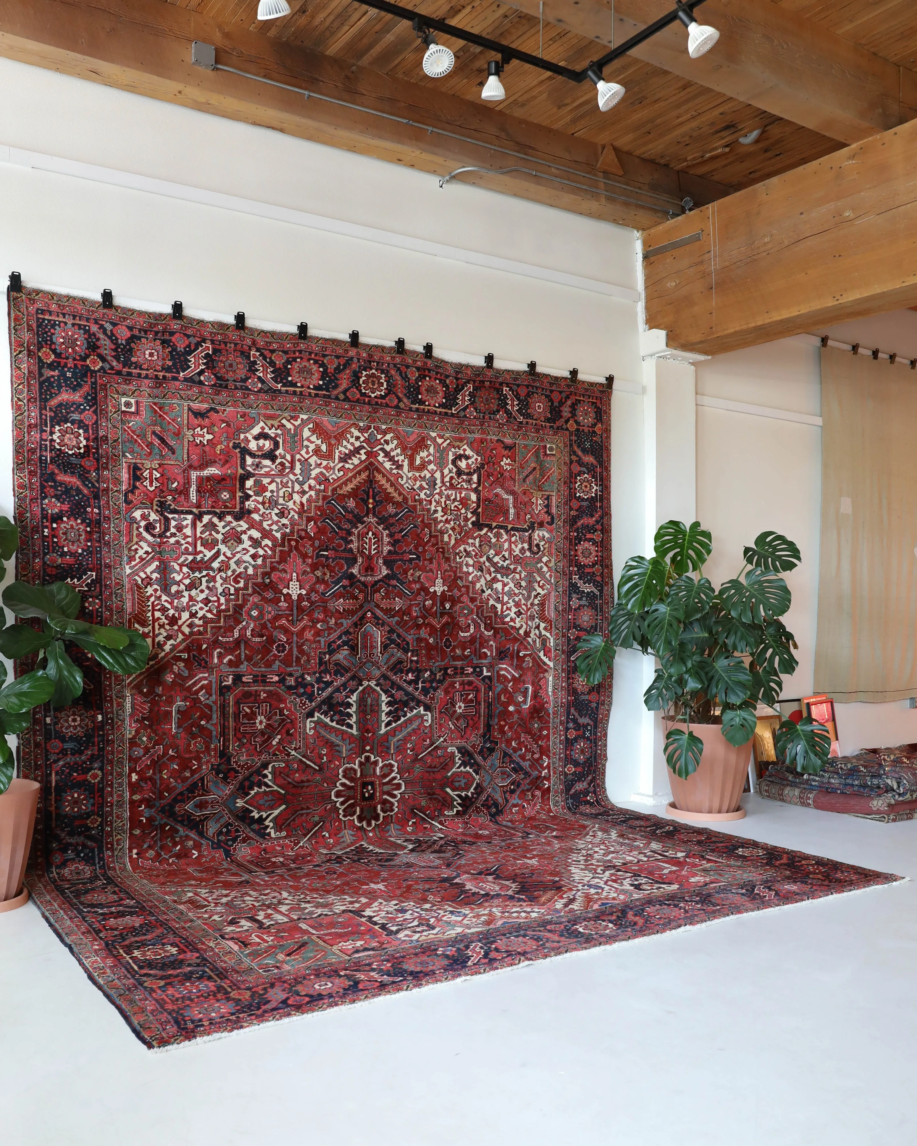 Antique NW Persian Heriz Rug 12'x15'5"