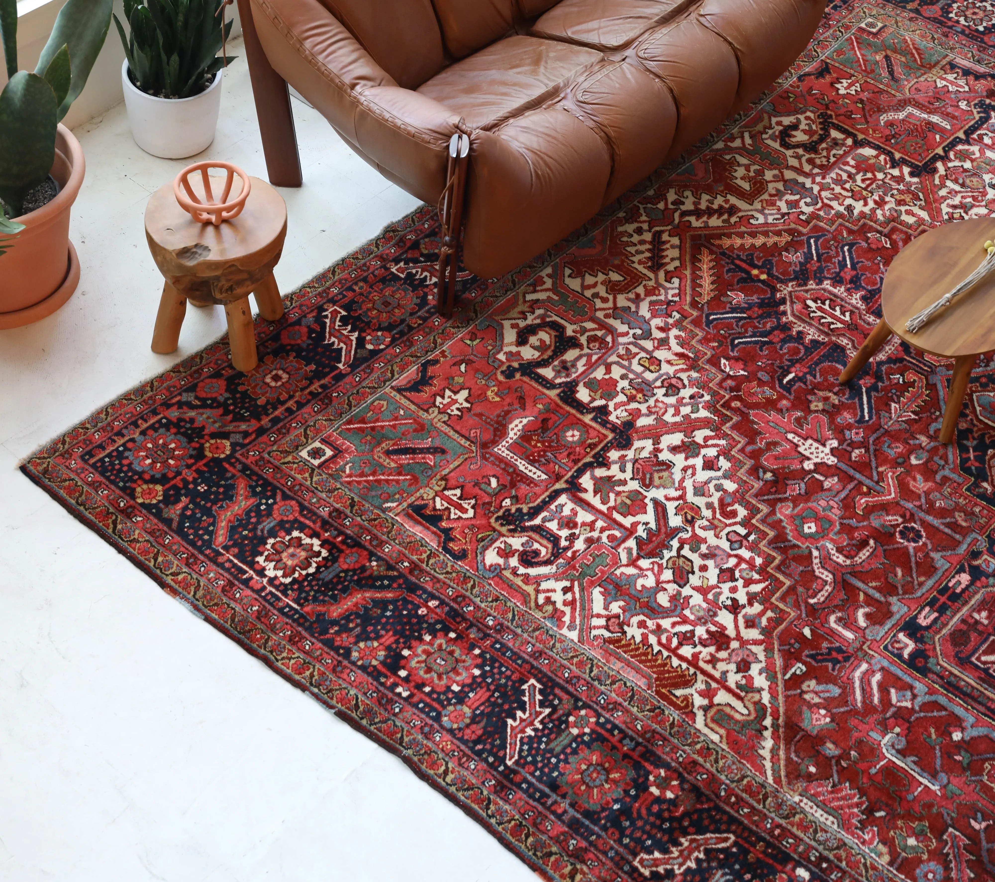 Antique NW Persian Heriz Rug 12'x15'5"