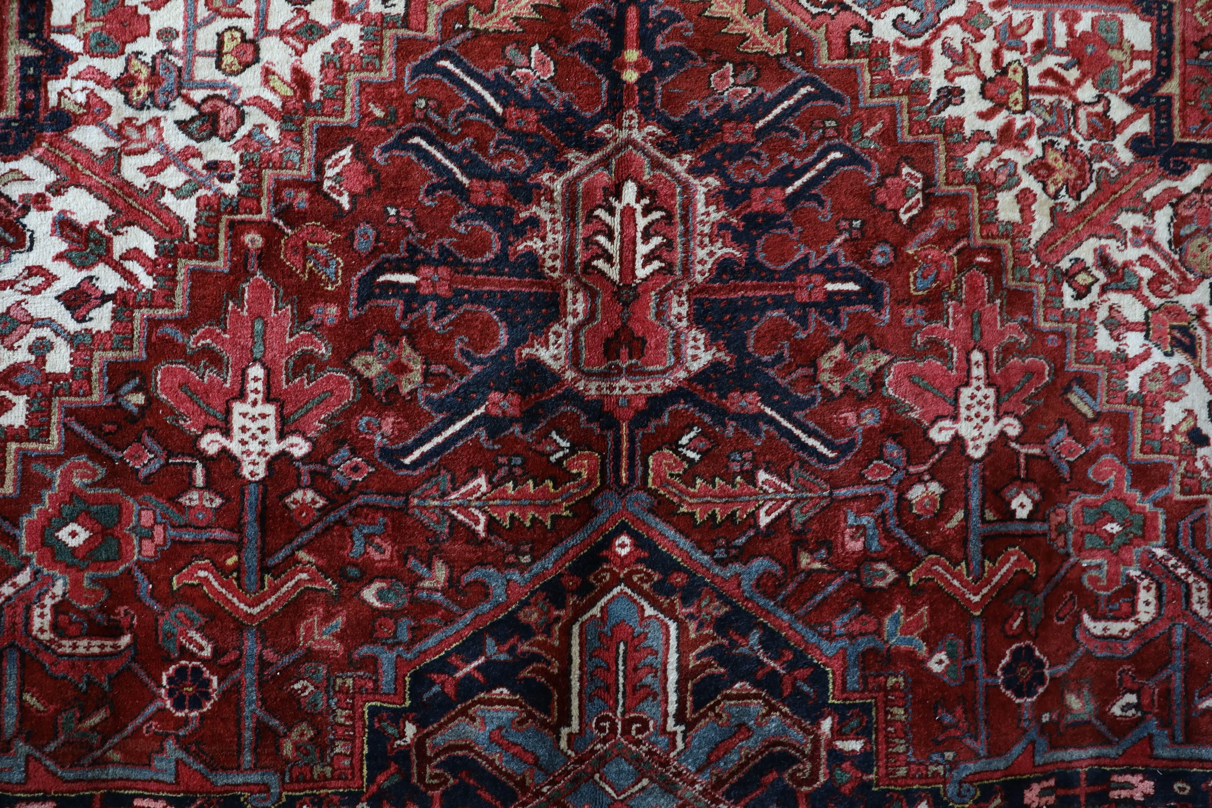 Antique NW Persian Heriz Rug 12'x15'5"