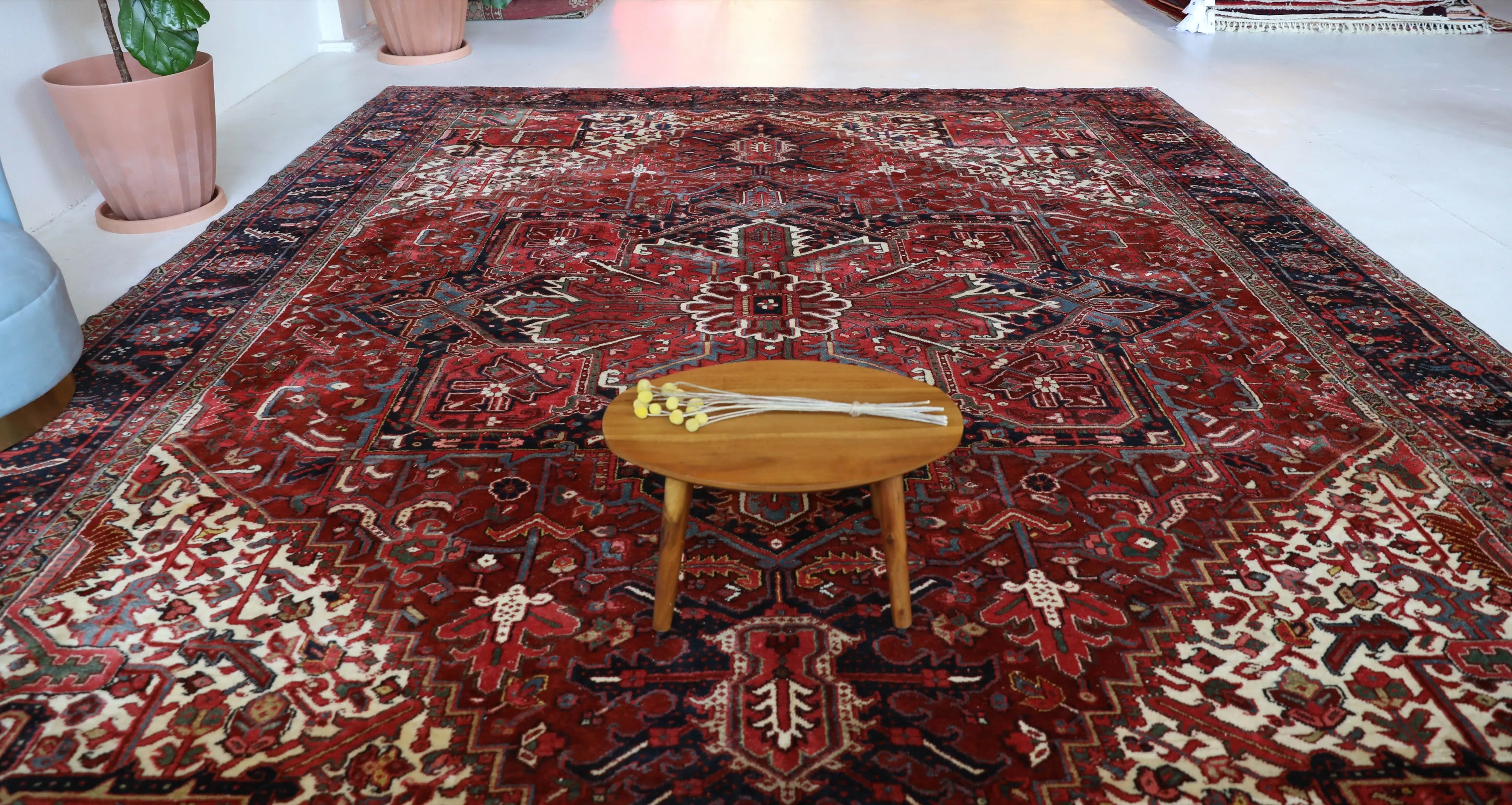 Antique NW Persian Heriz Rug 12'x15'5"