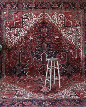 Antique NW Persian Heriz Rug 12'x15'5"