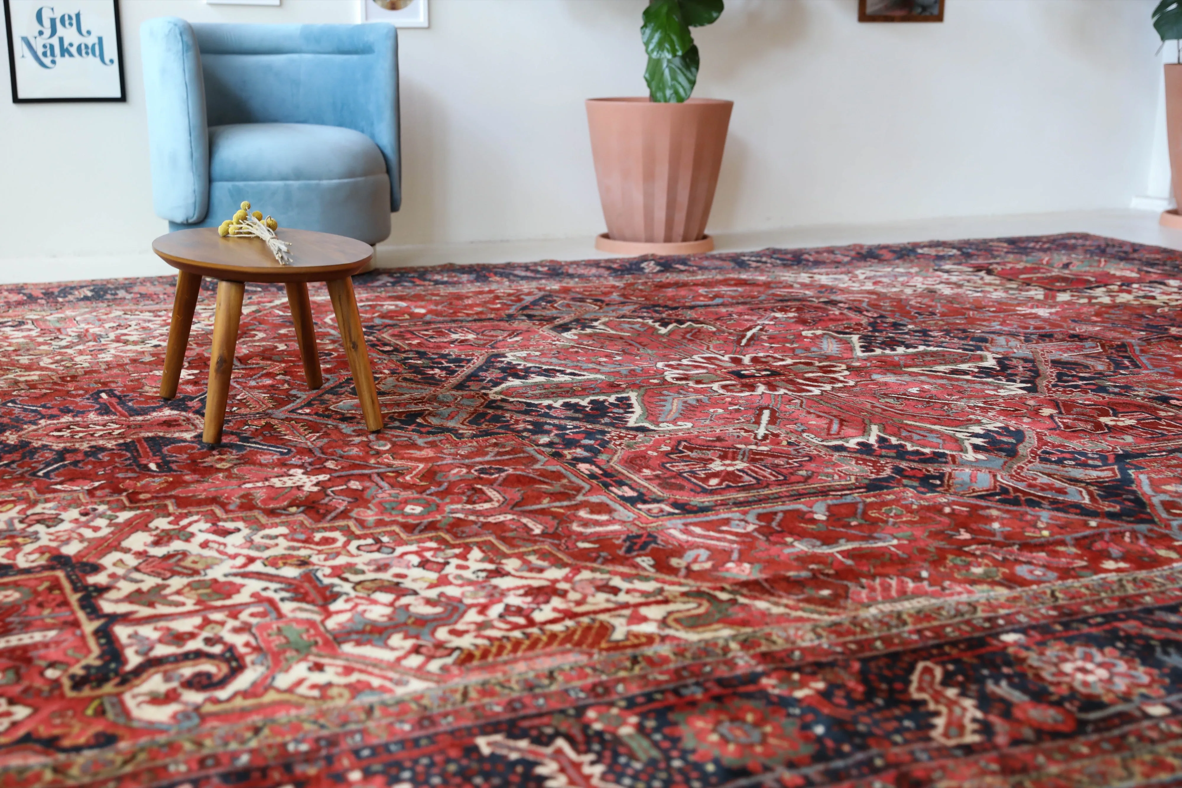Antique NW Persian Heriz Rug 12'x15'5"