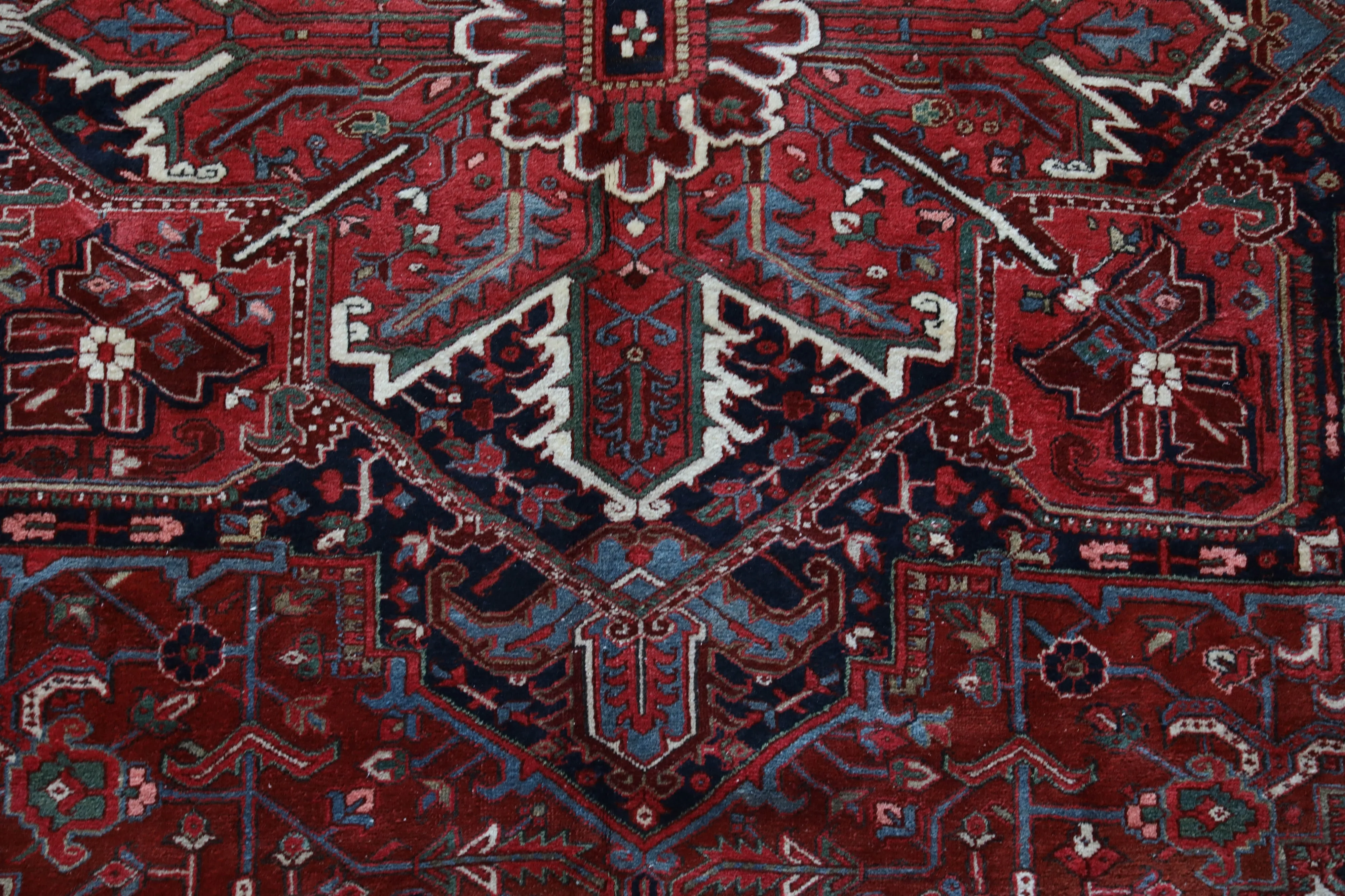 Antique NW Persian Heriz Rug 12'x15'5"