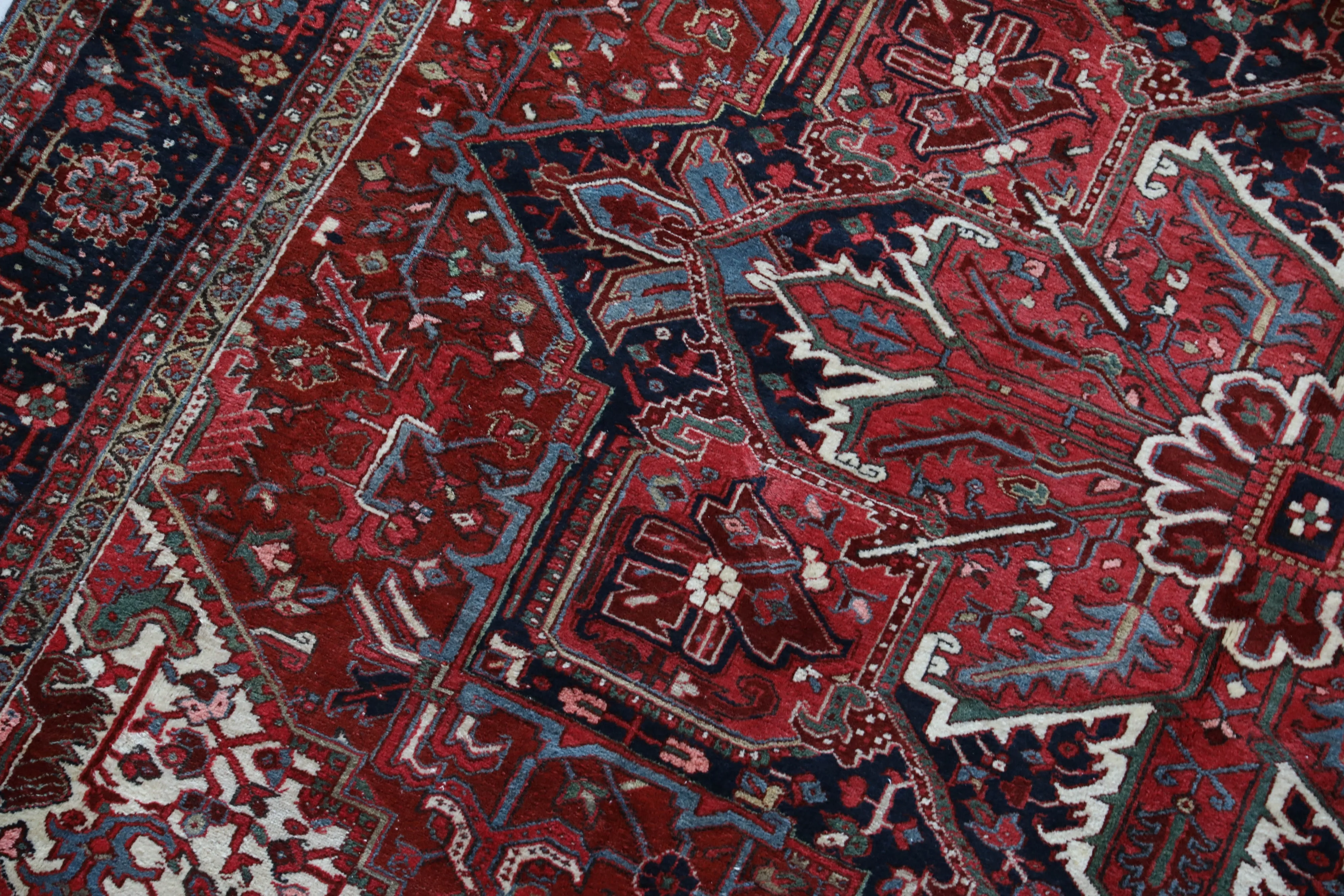 Antique NW Persian Heriz Rug 12'x15'5"