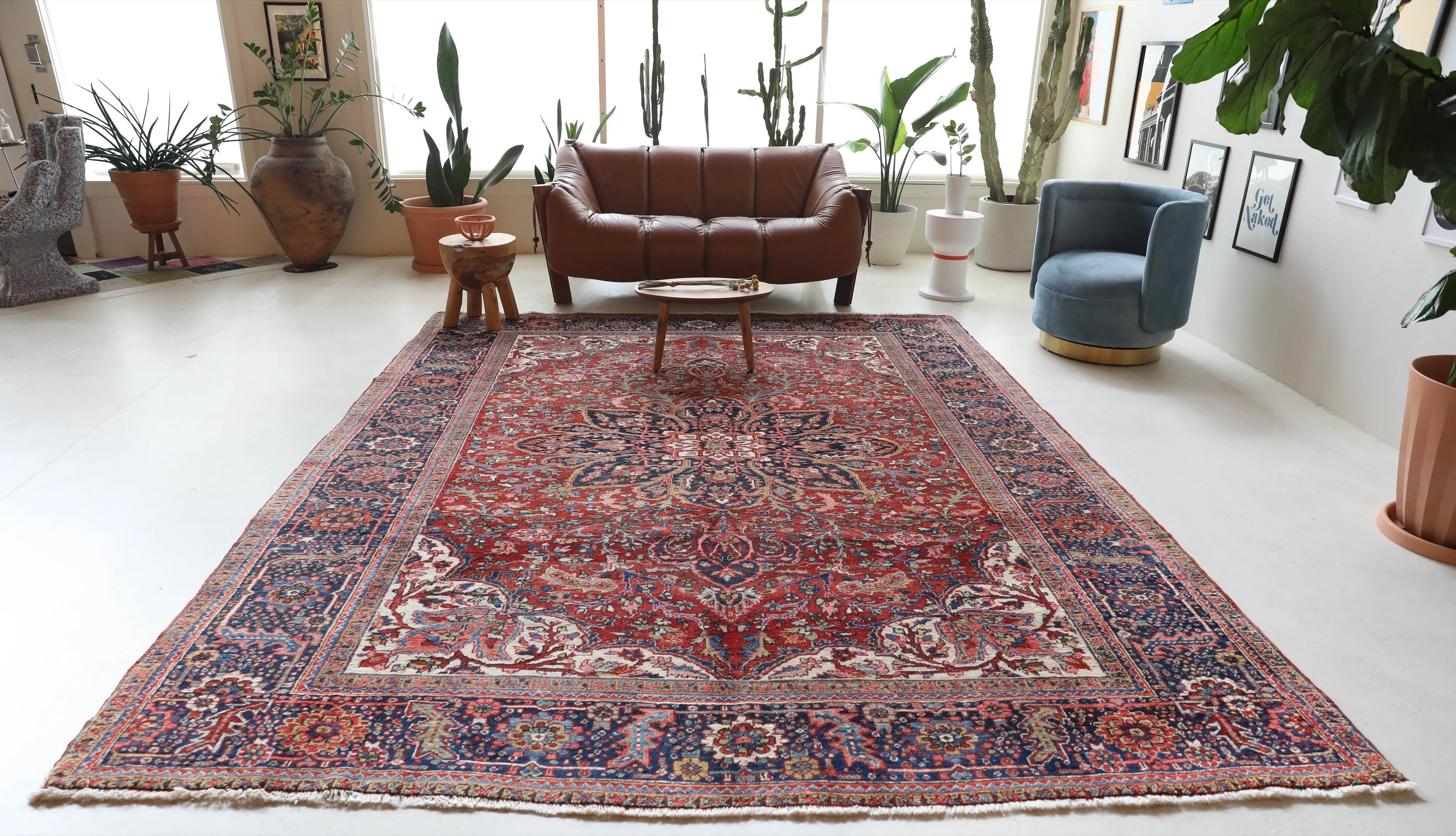 Antique NW Persian Heriz Rug 8'9"x11'6"