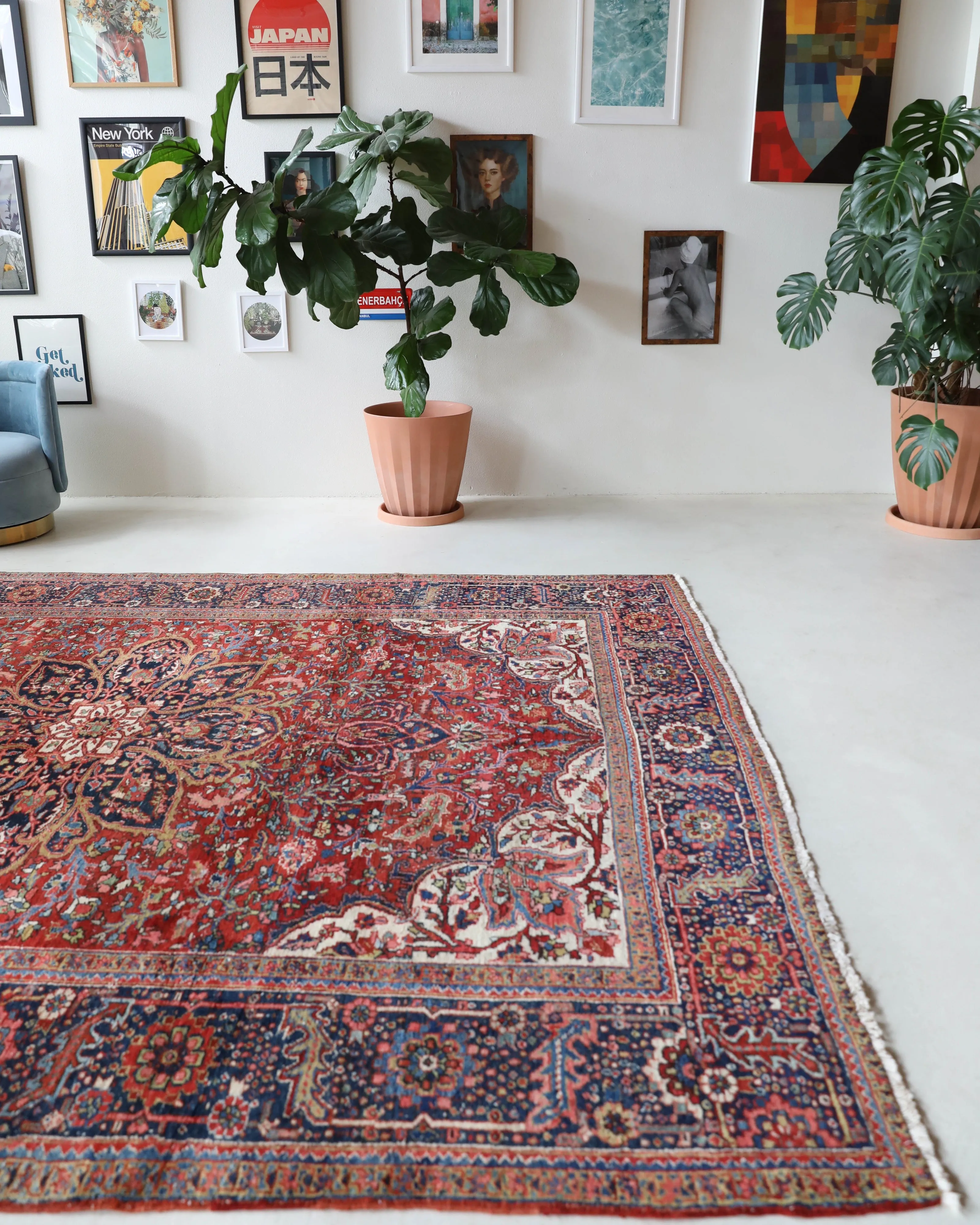 Antique NW Persian Heriz Rug 8'9"x11'6"
