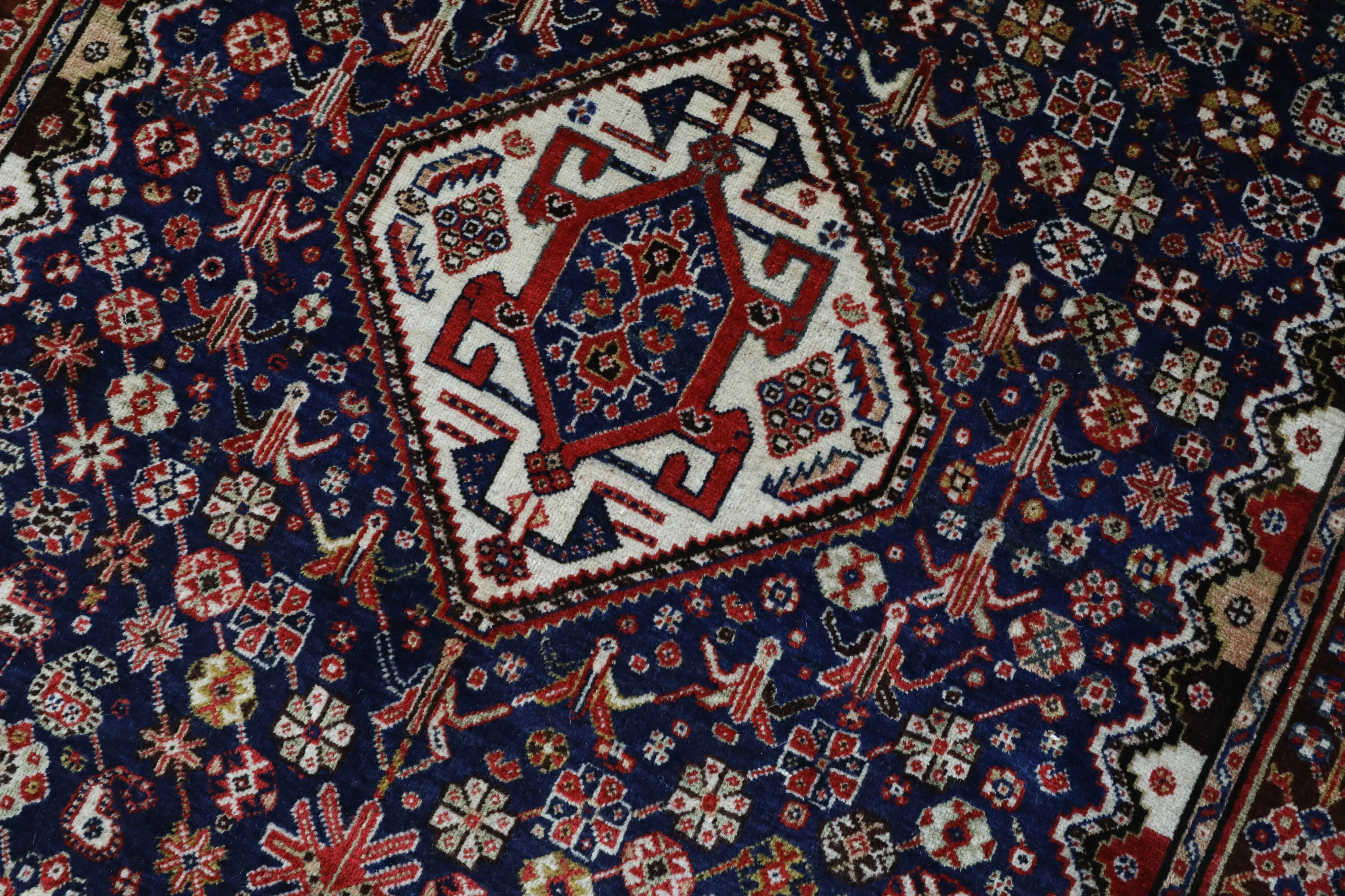 Antique Quashqai Rug 4'2"x7'3"