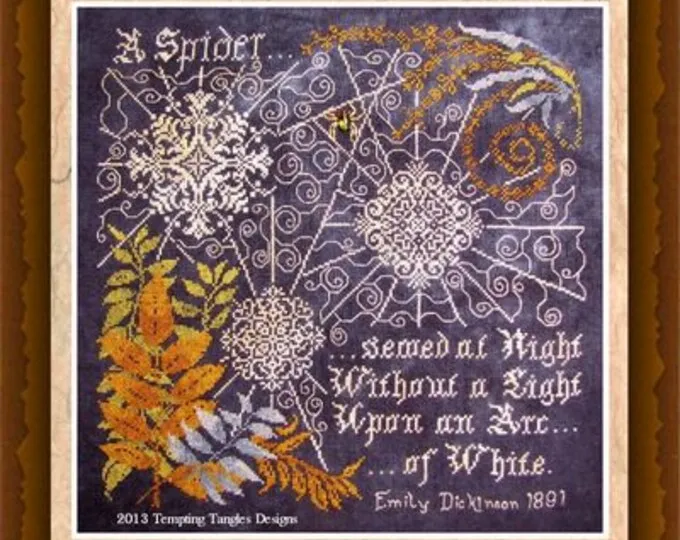 Arc of White - Tempting Tangles - Cross Stitch Pattern/Floss