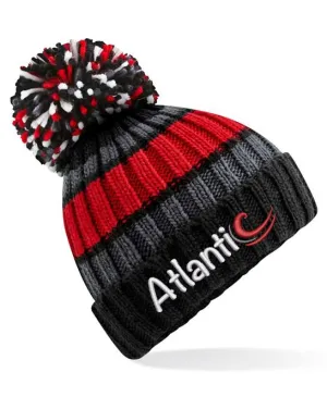 ATLANTIC 'HYGGE' STRIPED BEANIE - BLACK CHERRY