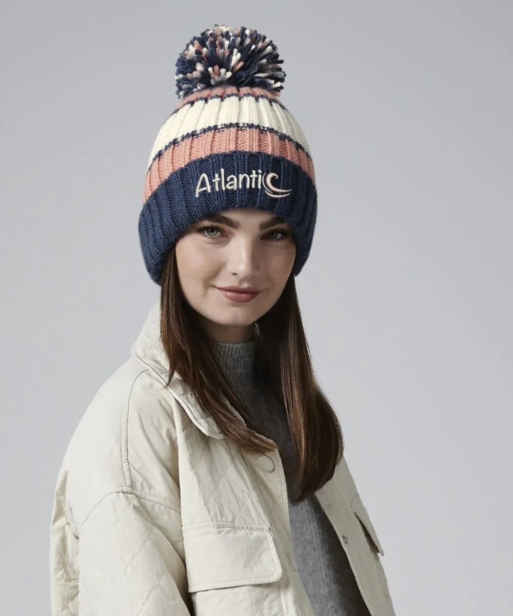 ATLANTIC 'HYGGE' STRIPED BEANIE - MARSHMALLOW