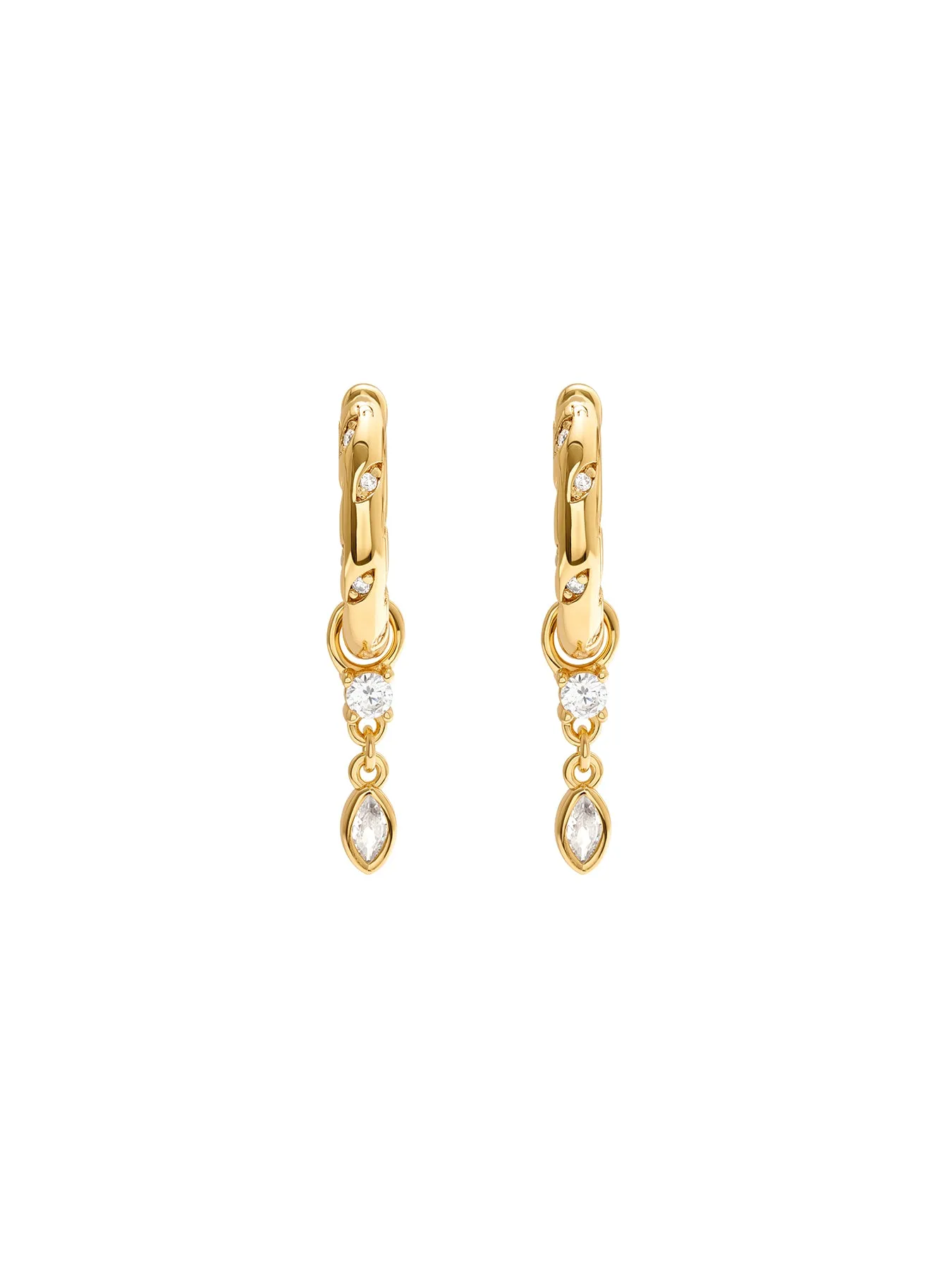 AURA - Huggies • Color: 18K Yellow Gold