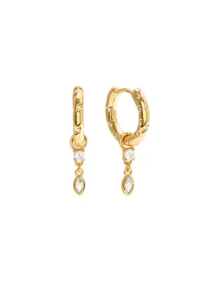AURA - Huggies • Color: 18K Yellow Gold