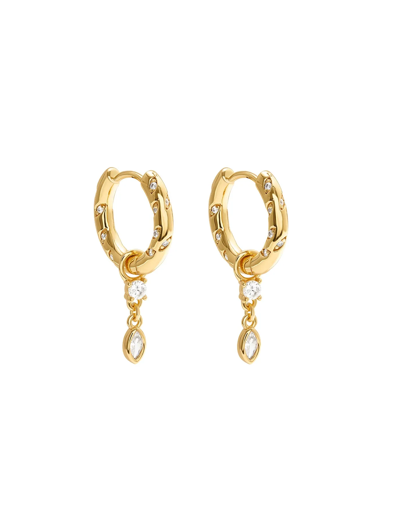 AURA - Huggies • Color: 18K Yellow Gold