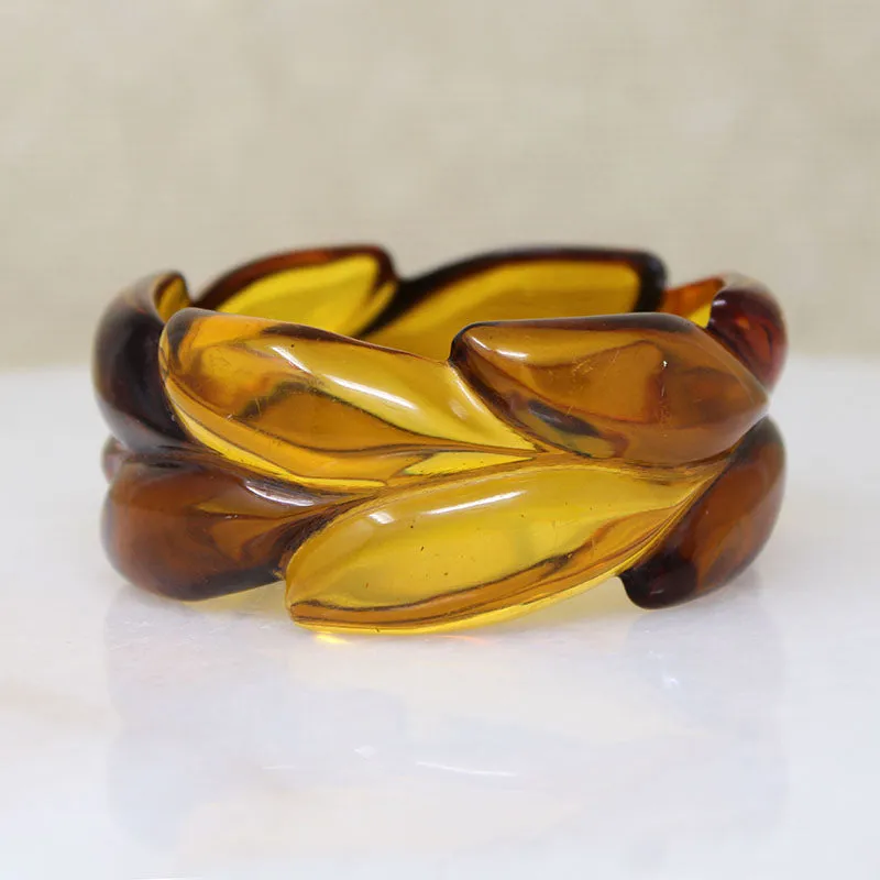 Autumn Leaves Apple Juice Bakelite Bangle