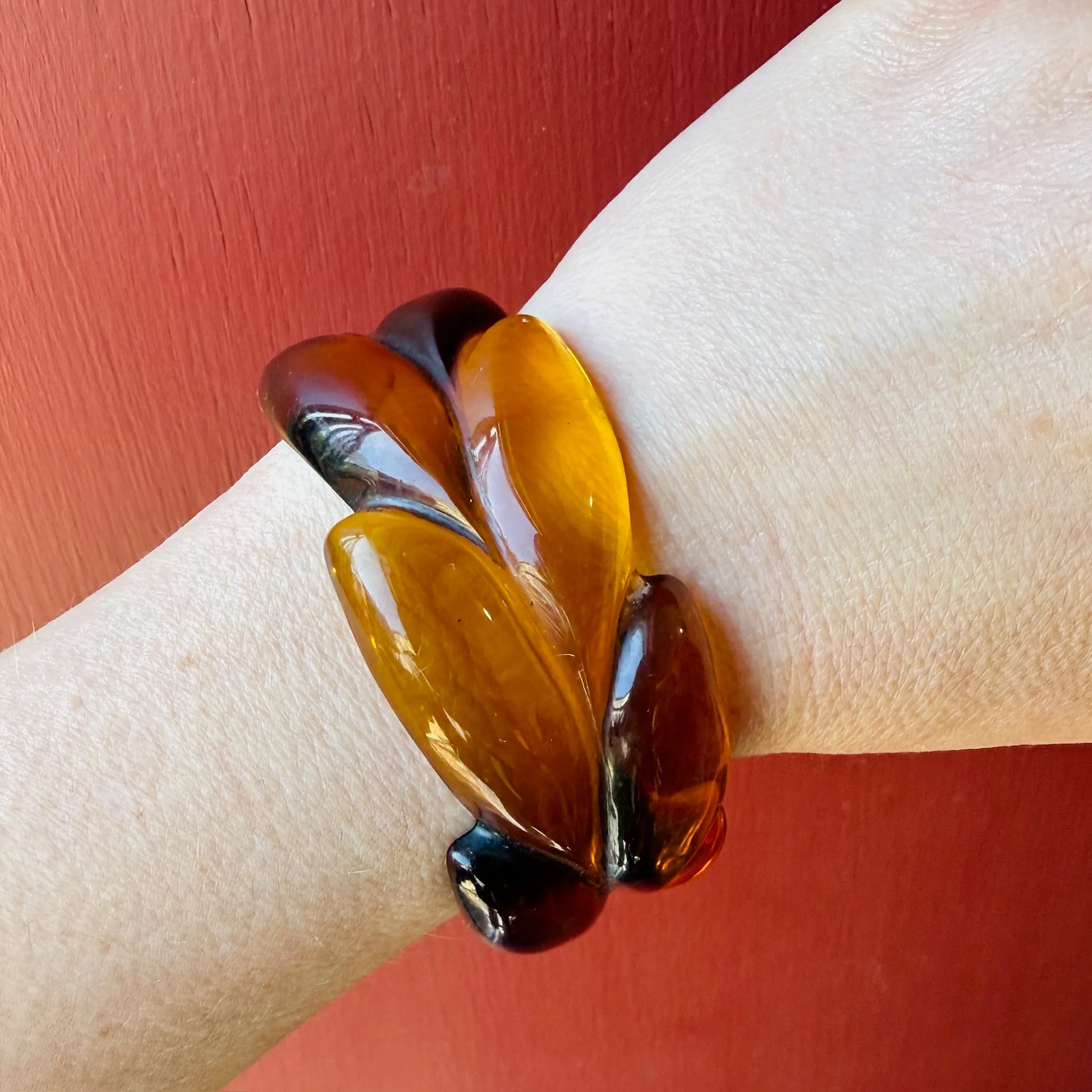 Autumn Leaves Apple Juice Bakelite Bangle