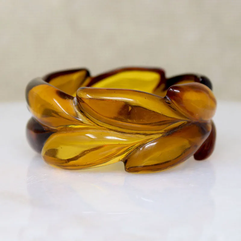 Autumn Leaves Apple Juice Bakelite Bangle