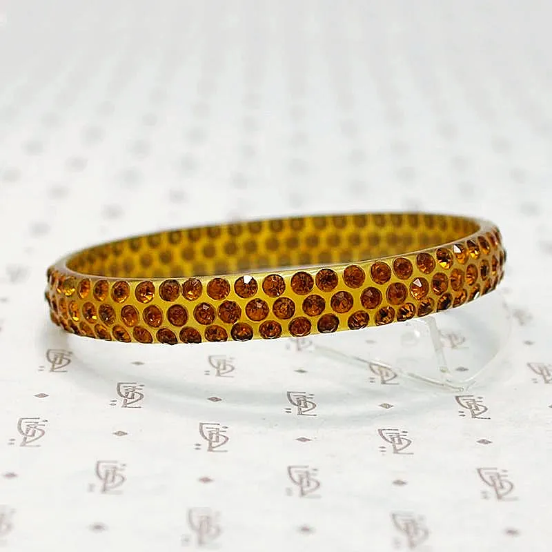 Autumnal Glitter Celluloid & Rhinestone Bangle