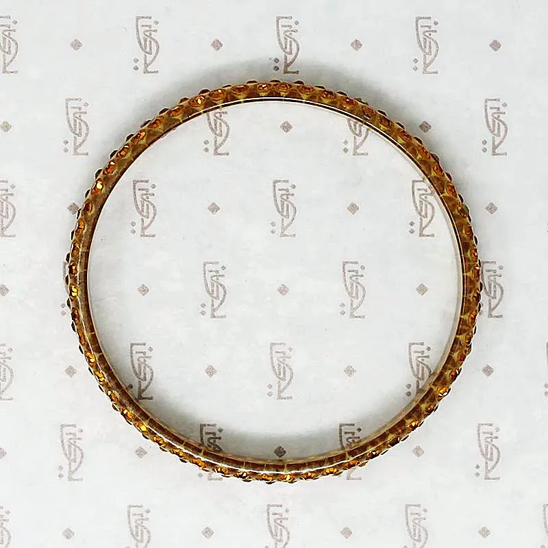 Autumnal Glitter Celluloid & Rhinestone Bangle