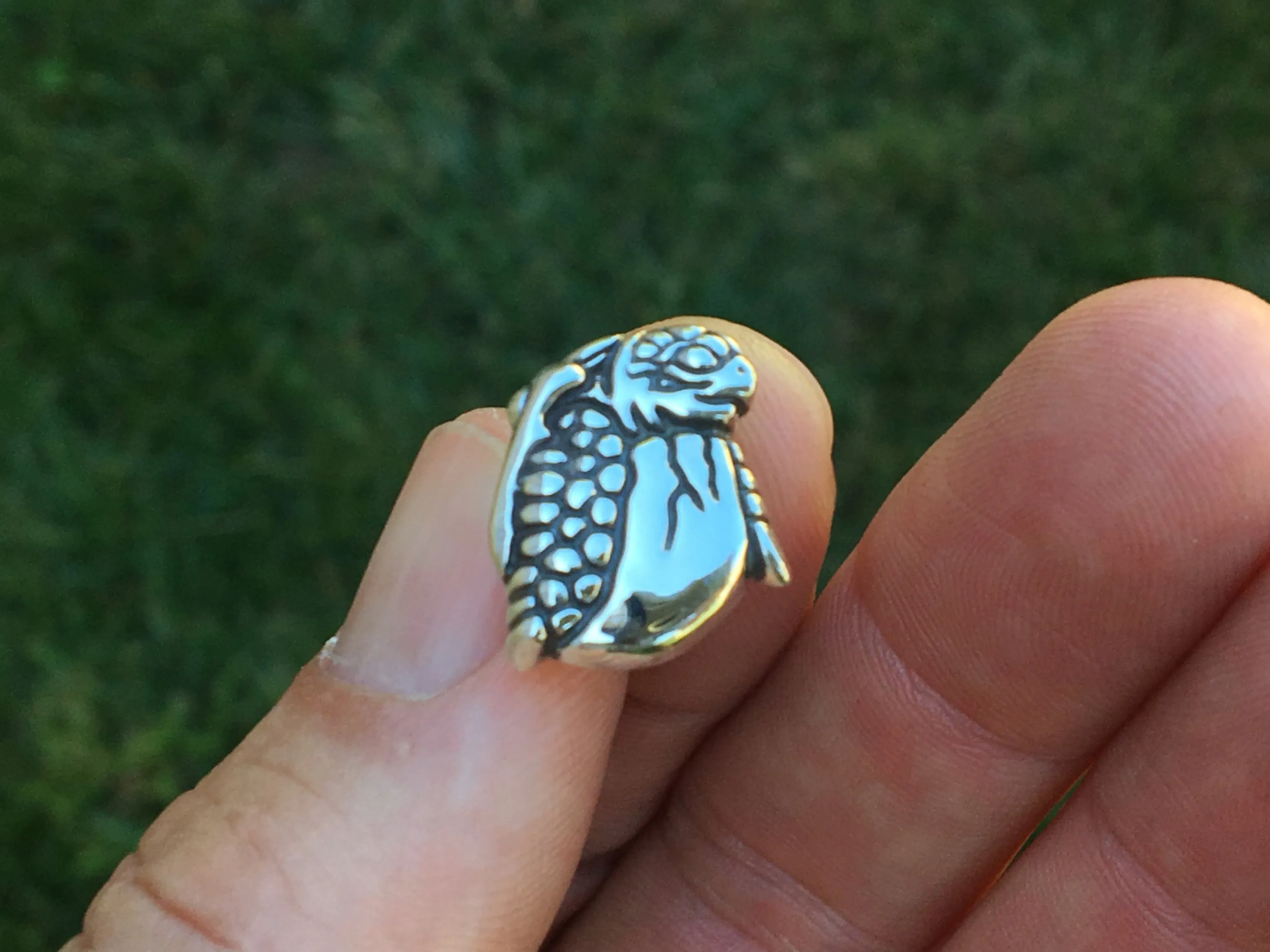 Baby Sea Turtle Lapel Pin Baby Sea Turtle Brooch Sterling Silver