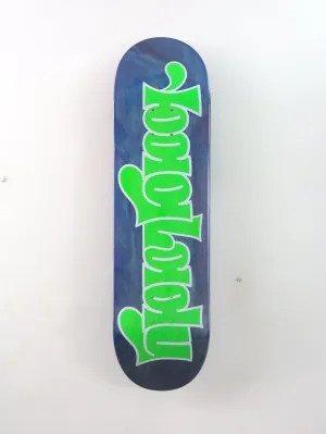 Bag Lady - Throw Up Skateboard Deck - Blue Stain - 8.25 x 32 Medium Concave
