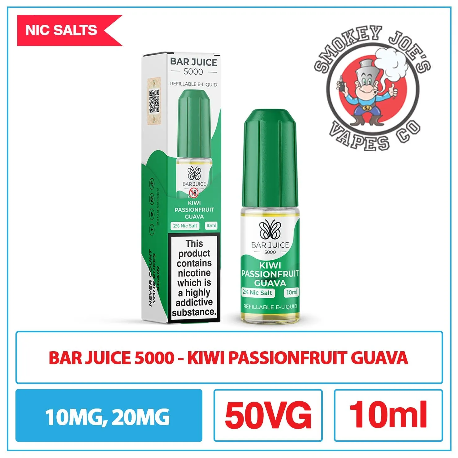 Bar Juice 5000 - Nic Salt - Kiwi Passionfruit Guava