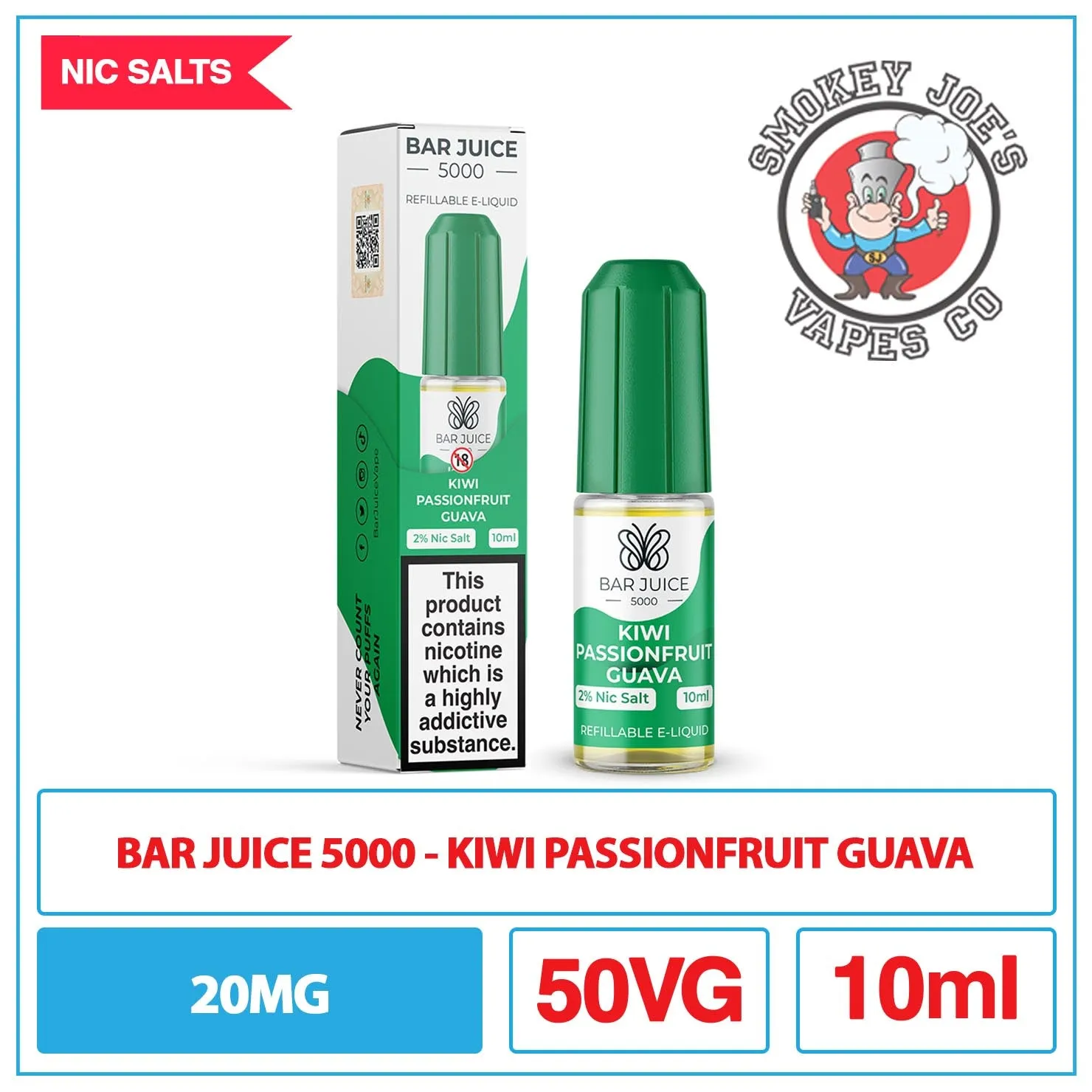 Bar Juice 5000 - Nic Salt - Kiwi Passionfruit Guava