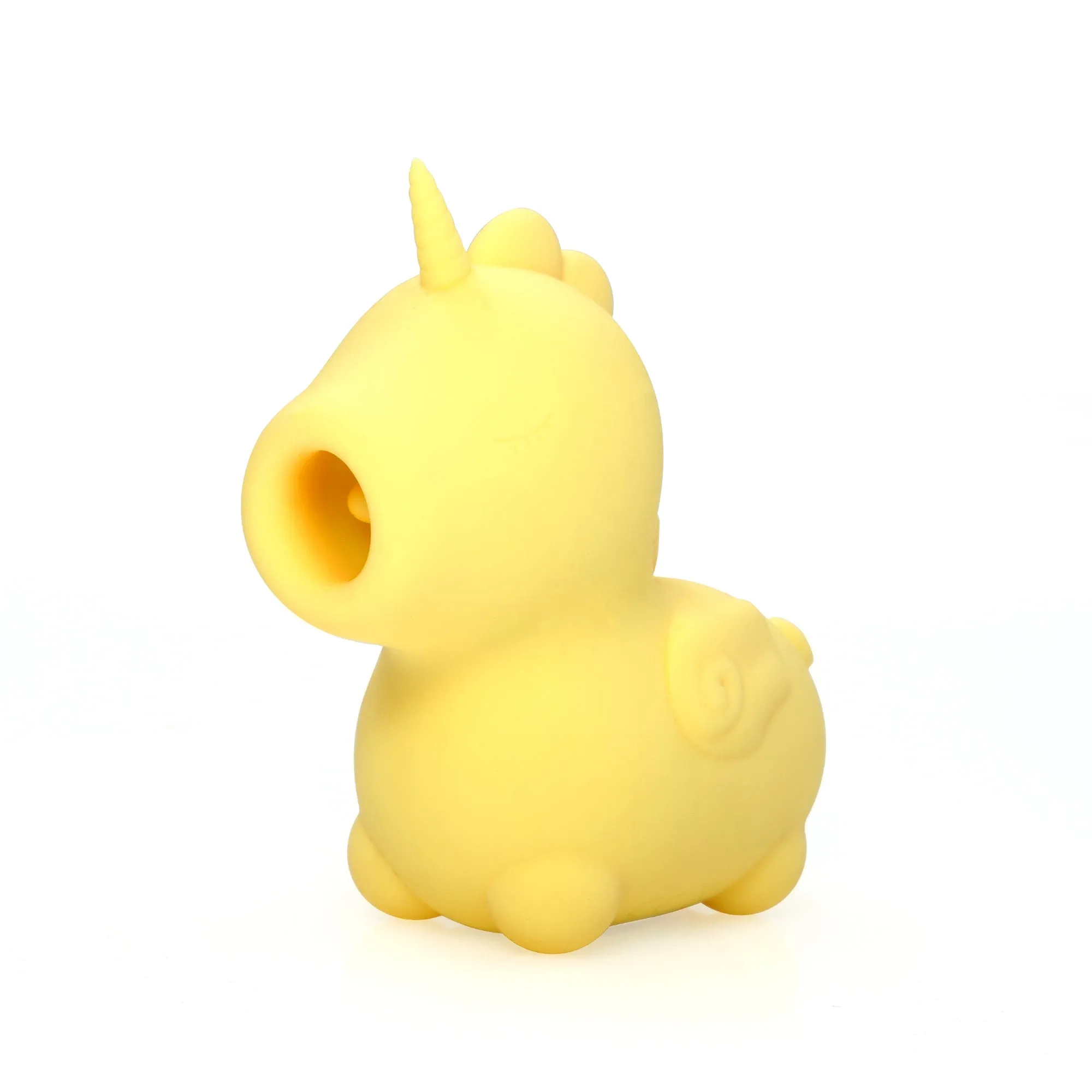 Bean Blossom Unicorn Shaped Licking Tongue Vibrator - Yellow