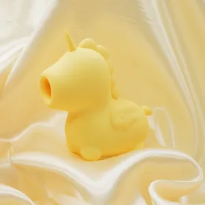 Bean Blossom Unicorn Shaped Licking Tongue Vibrator - Yellow