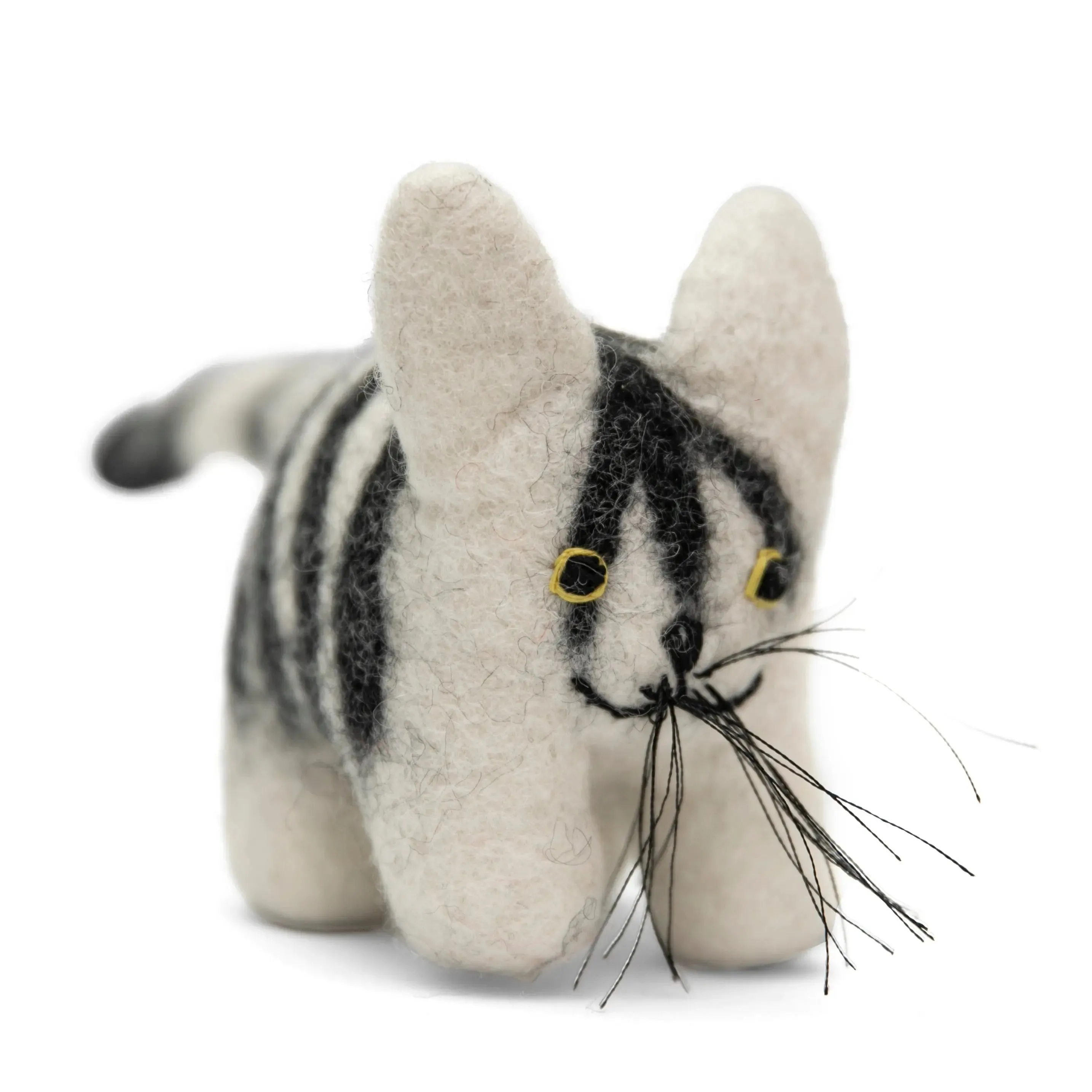 Best Needle Felted Cat Animals  - Interactive Pet Playthings - set of 5 different color