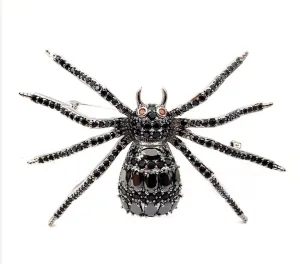 Big Black Spider Brooch