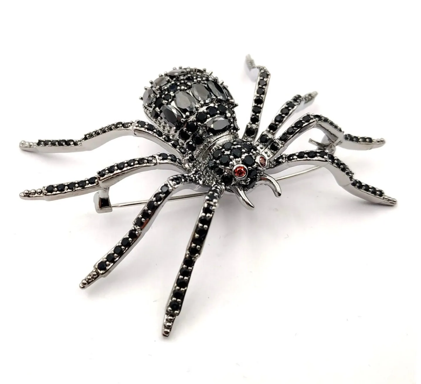 Big Black Spider Brooch