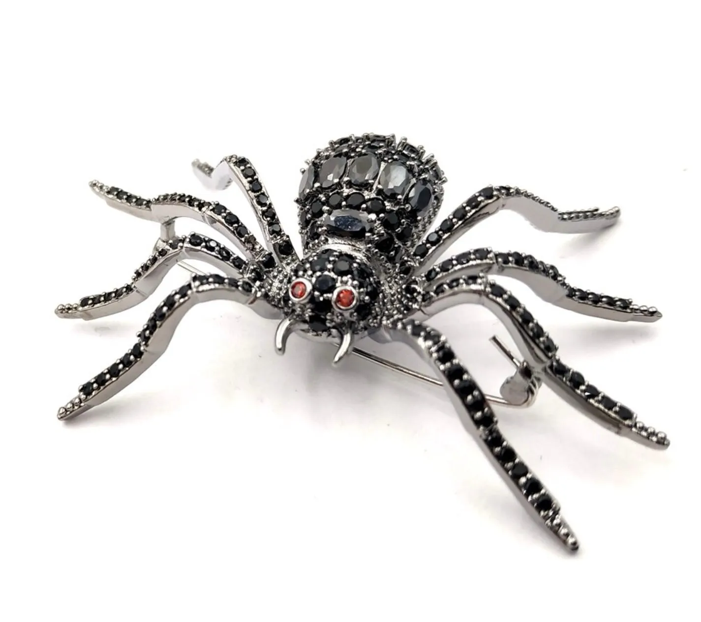 Big Black Spider Brooch
