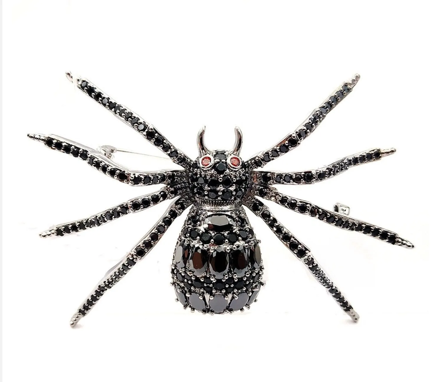 Big Black Spider Brooch