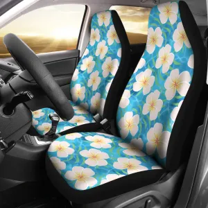Blue Ocean Water Hawaiian Plumeria Frangipani Flower Pattern Island Tropical Flowers