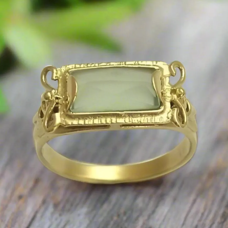 Blue Opal Rose Gold Ring - The Sky is The Limit.